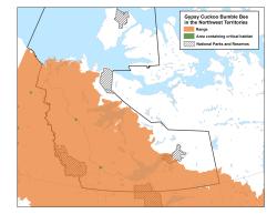 gypsy cuckoo bumble bee - map